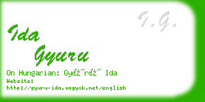 ida gyuru business card